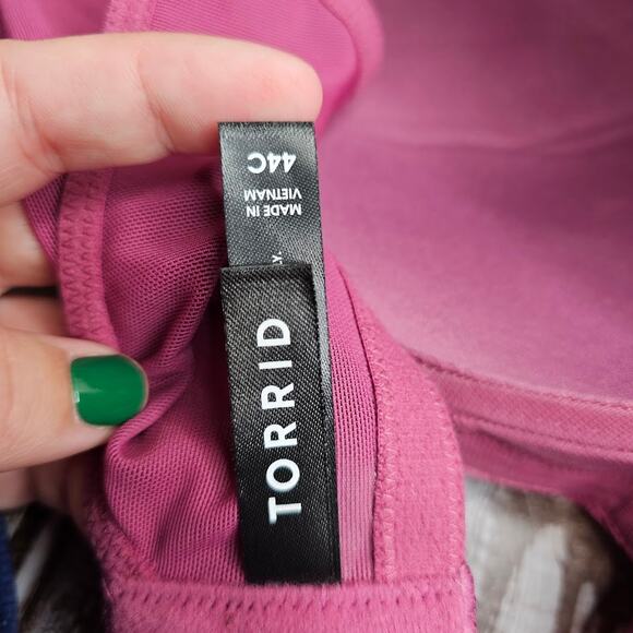 Torrid pink dream wire free bra lacey full coverage Women's size 44C - Picture 5 of 5